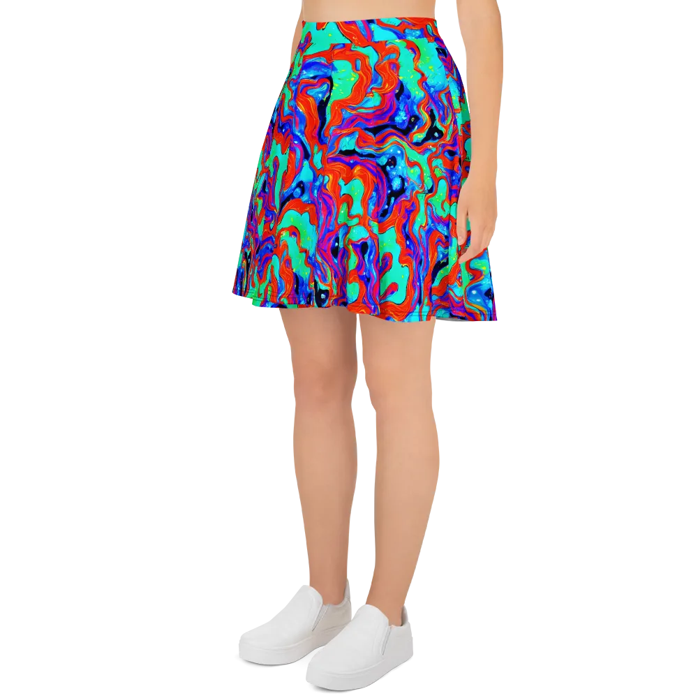 Flame Current on Skater Skirt — Left