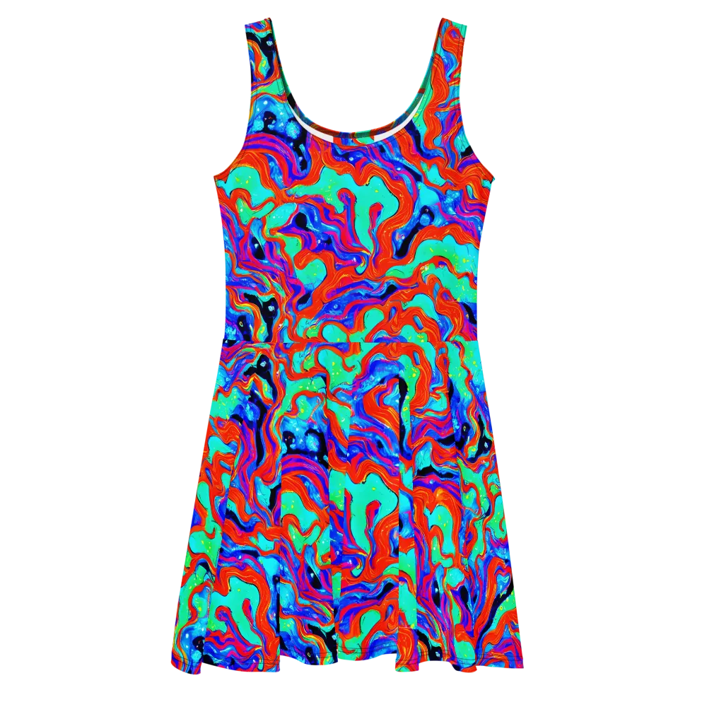 Flame Current on Skater Dress — Front