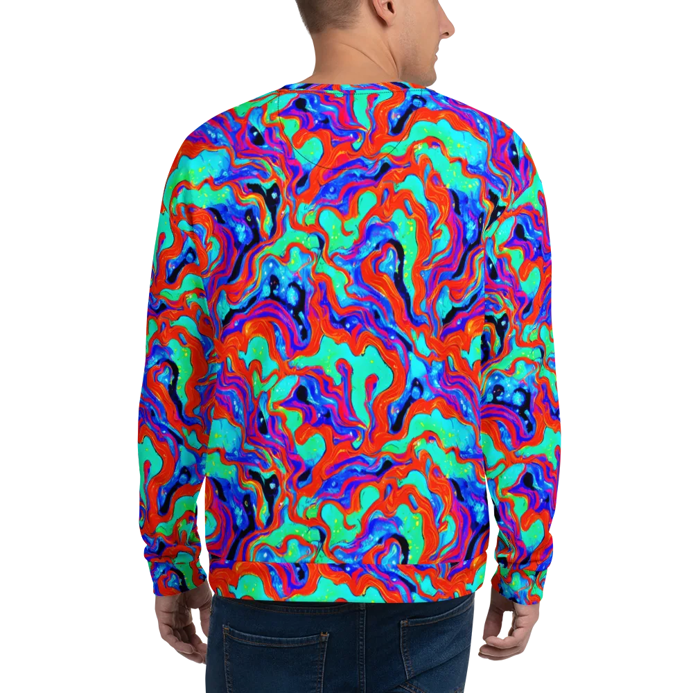 Flame Current on Sweatshirt — Back