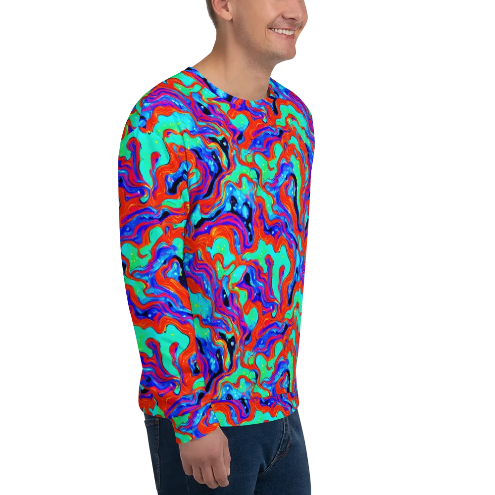 Flame Current on Sweatshirt — Right Front