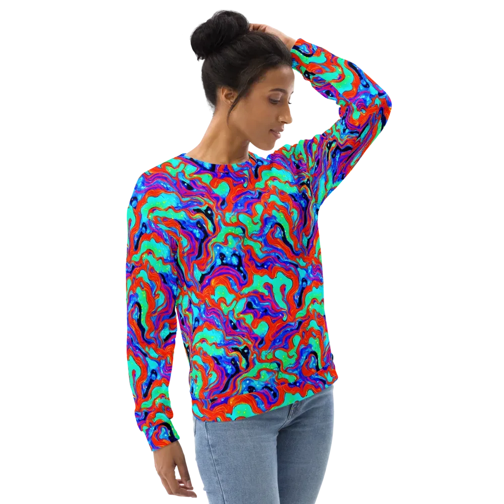 Flame Current on Sweatshirt — Right Front