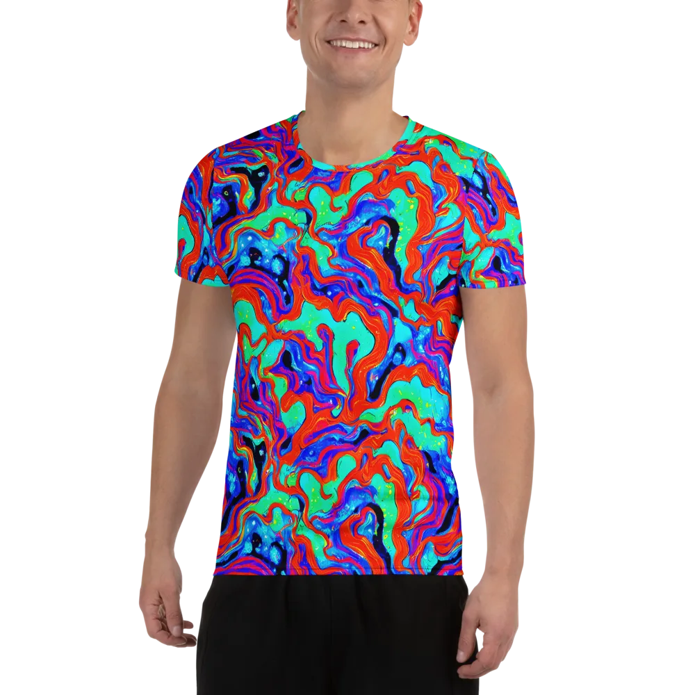Flame Current on Men's Athletic T-Shirt — Front