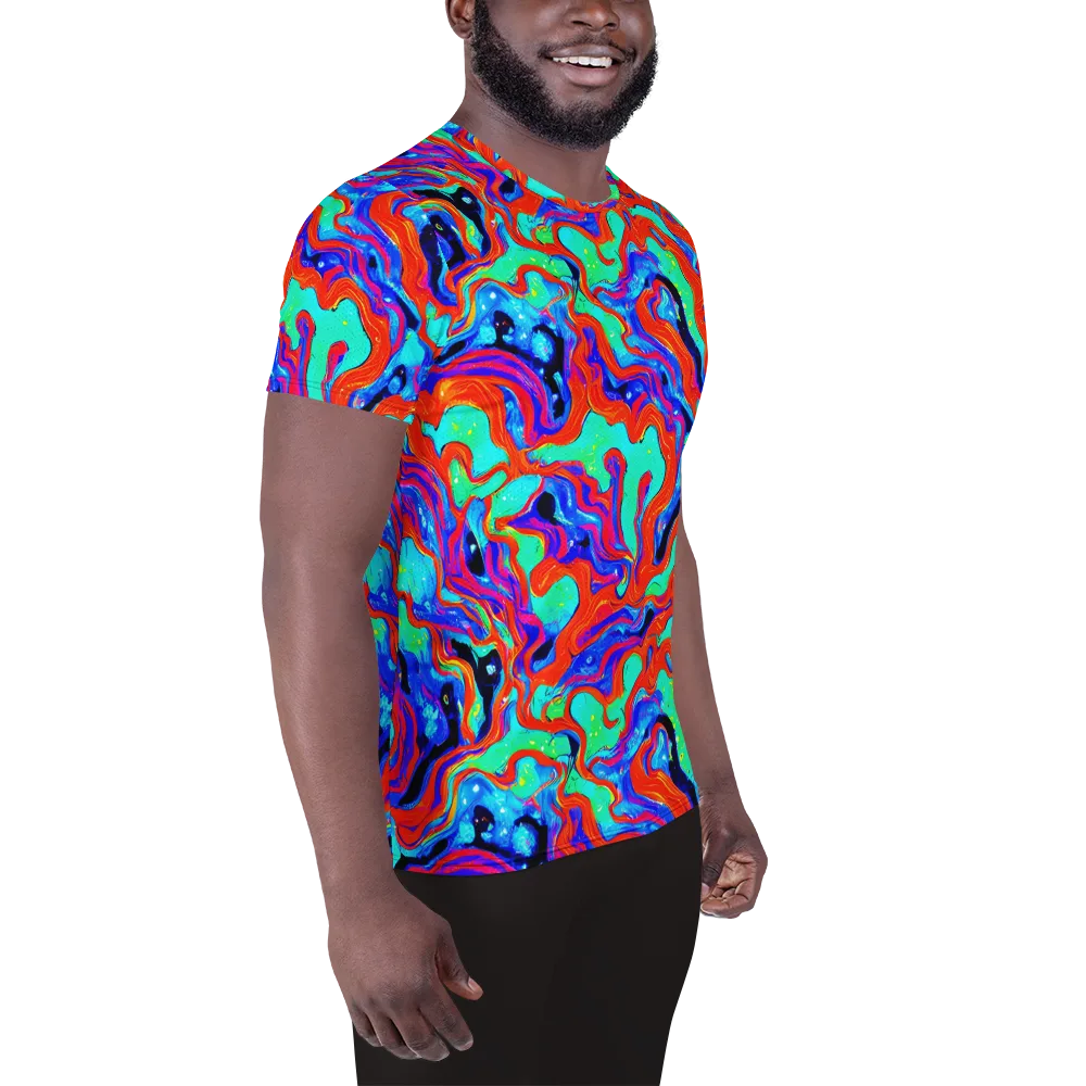 Flame Current on Men's Athletic T-Shirt — Right