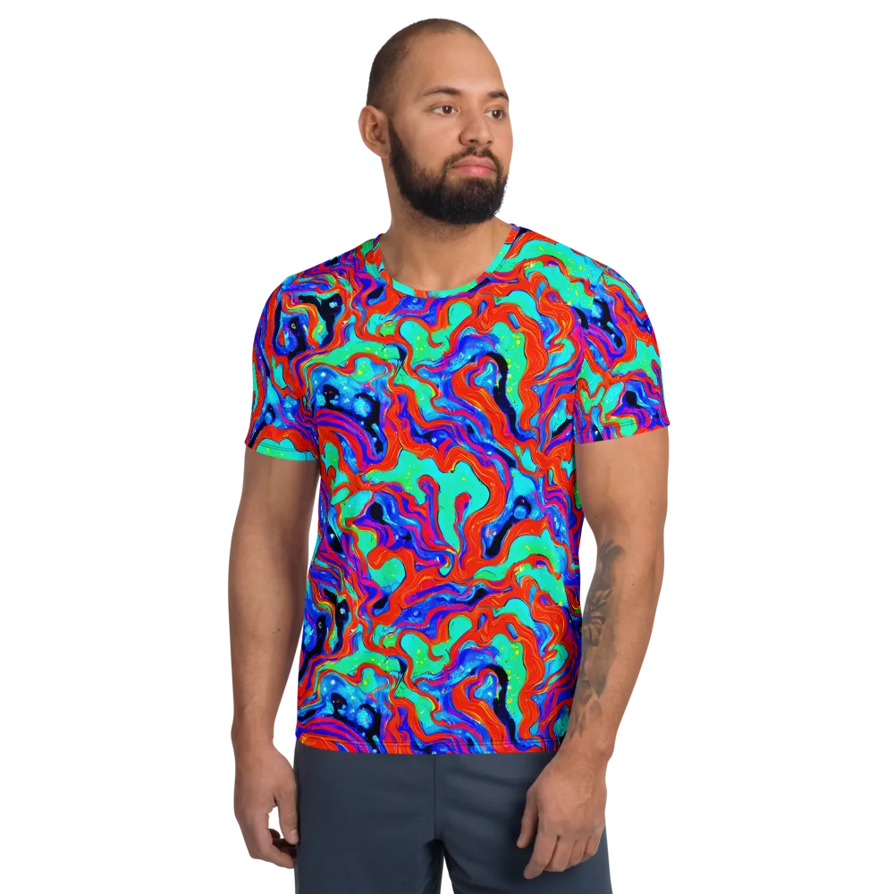 Flame Current on Men's Athletic T-Shirt — Front
