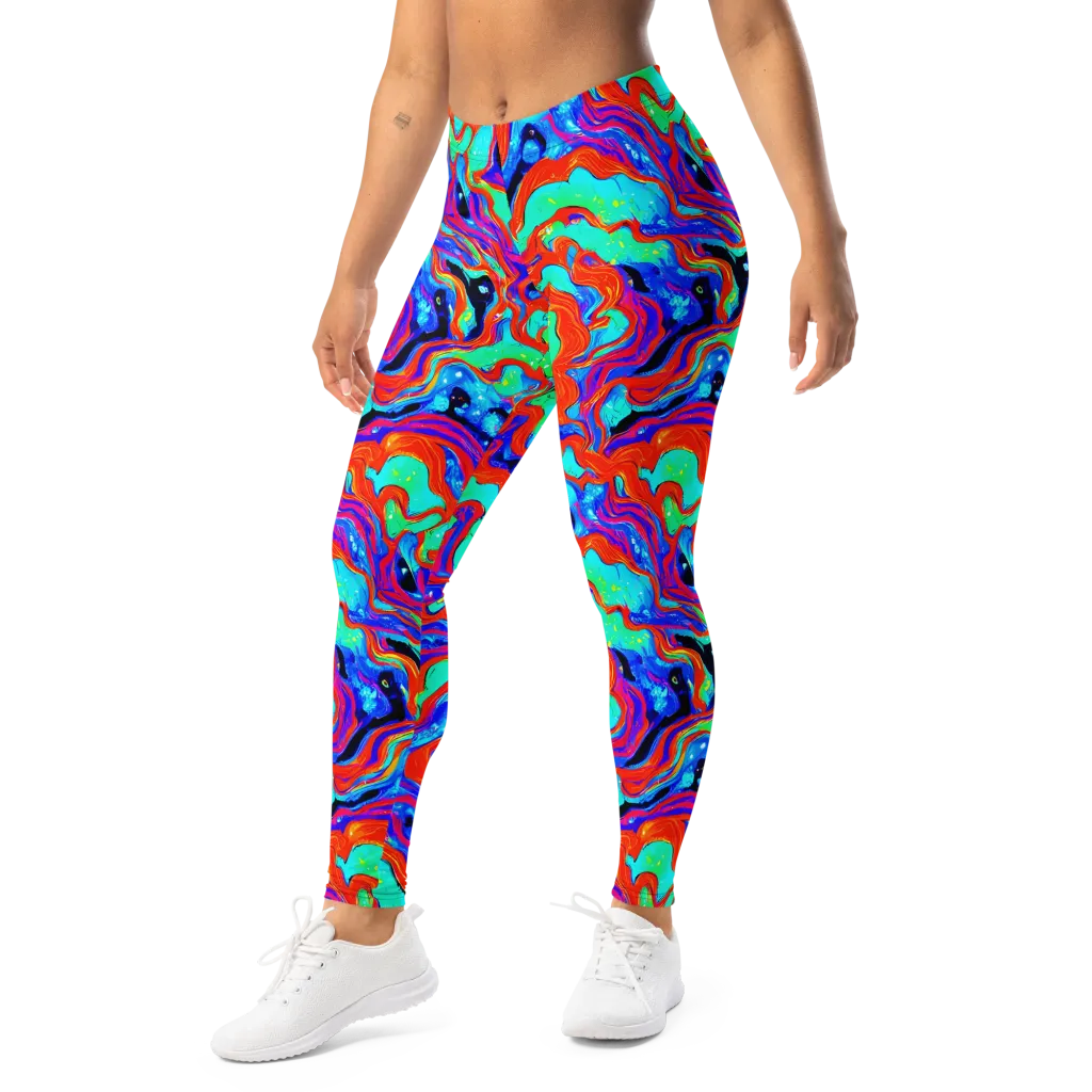 Flame Current on Leggings — Left Front