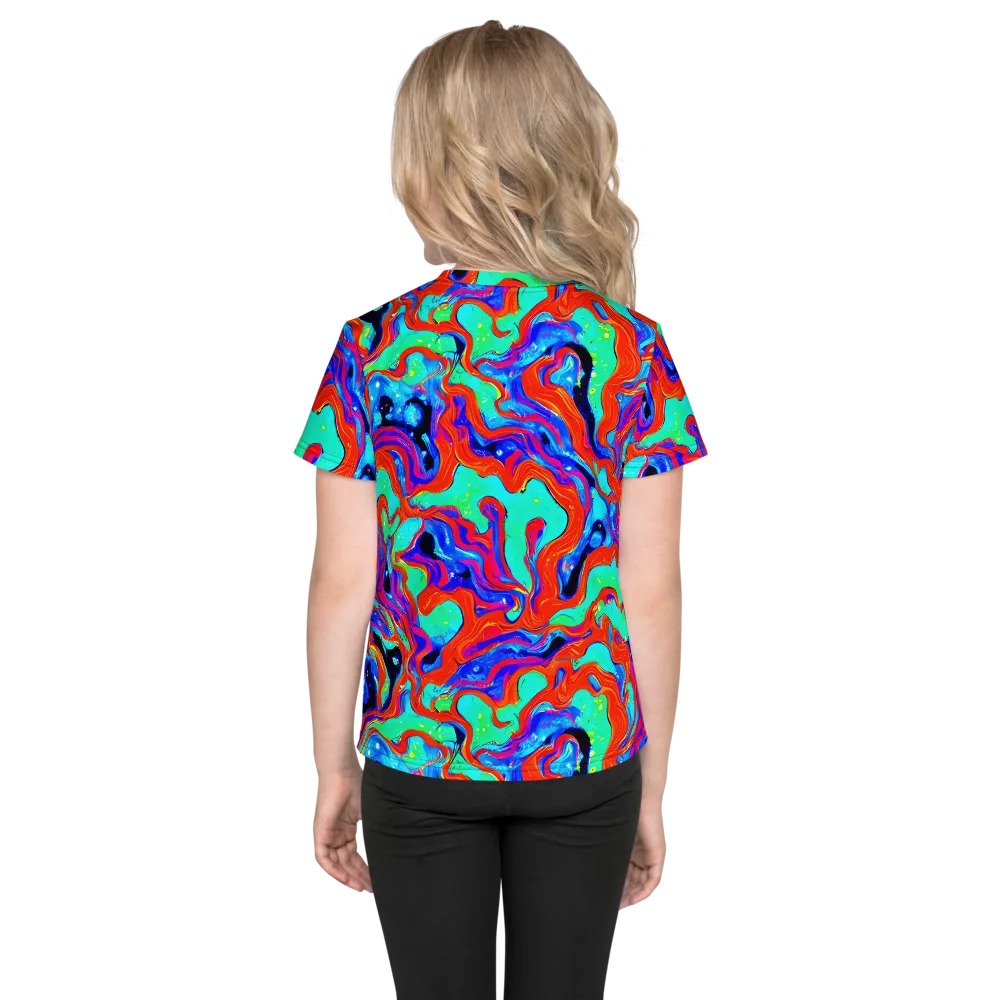 Flame Current on Kids Crew Neck T-Shirt — Back