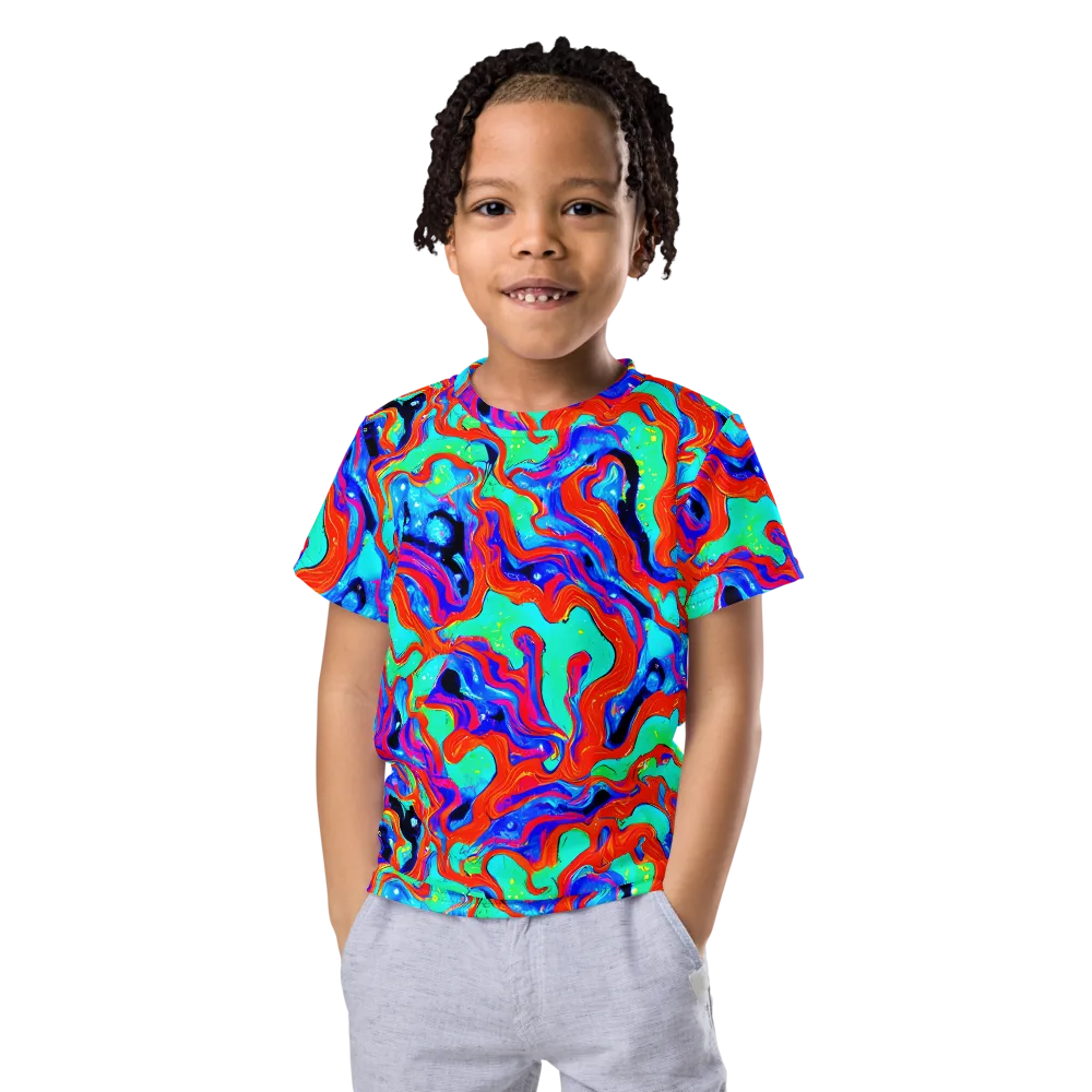 Flame Current on Kids Crew Neck T-Shirt — Front
