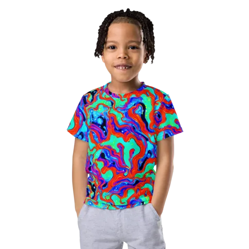 Flame Current on a Kids Crew Neck T-Shirt