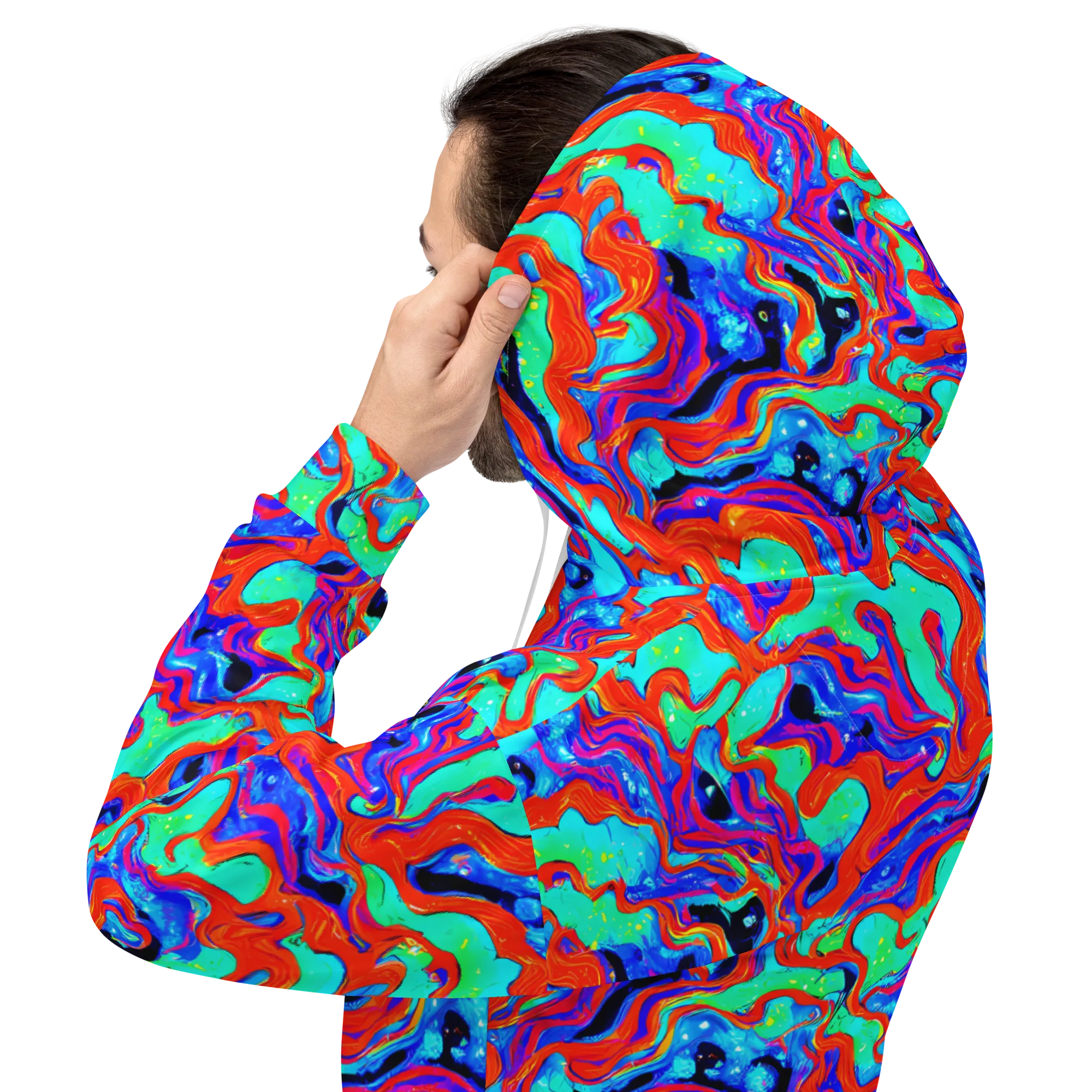 Flame Current on Hoodie — Back