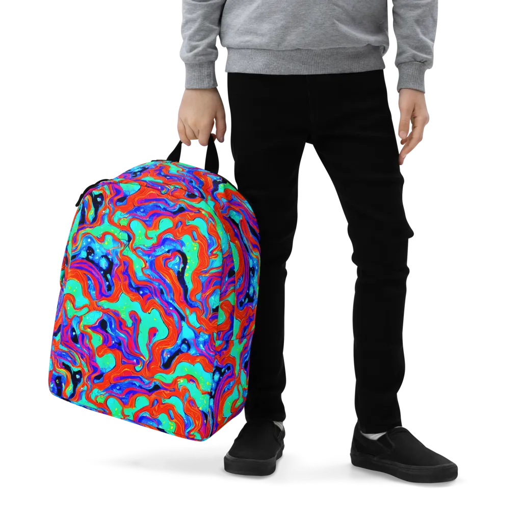 Flame Current on Minimalist Backpack — Zoomed-in