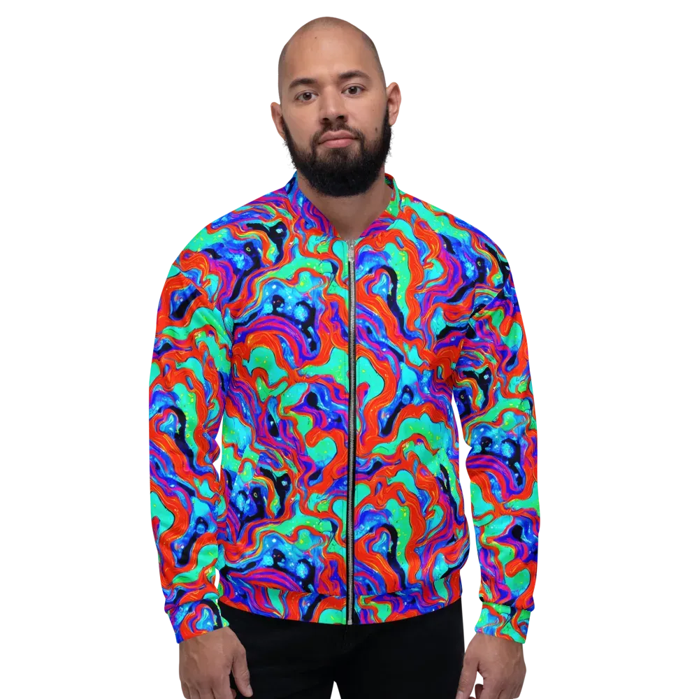 Flame Current on Bomber Jacket — Front