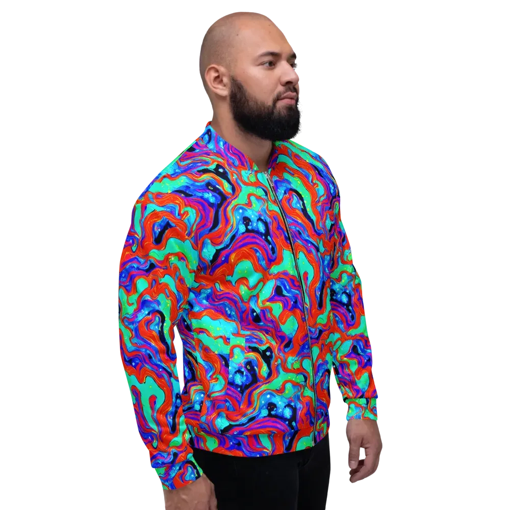 Flame Current on Bomber Jacket — Right