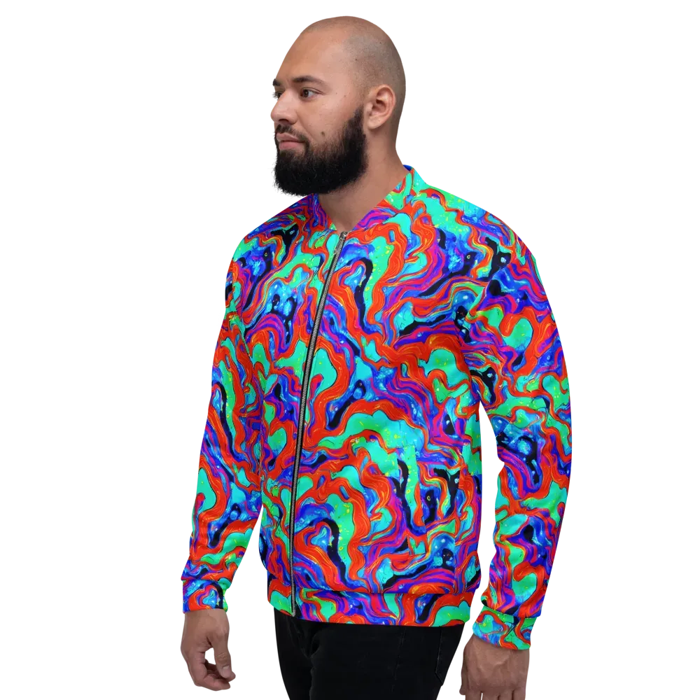 Flame Current on Bomber Jacket — Left