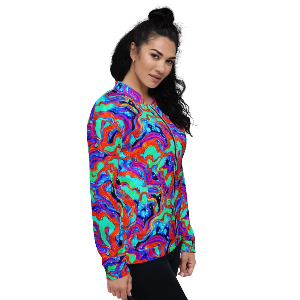 Flame Current on Bomber Jacket — Right