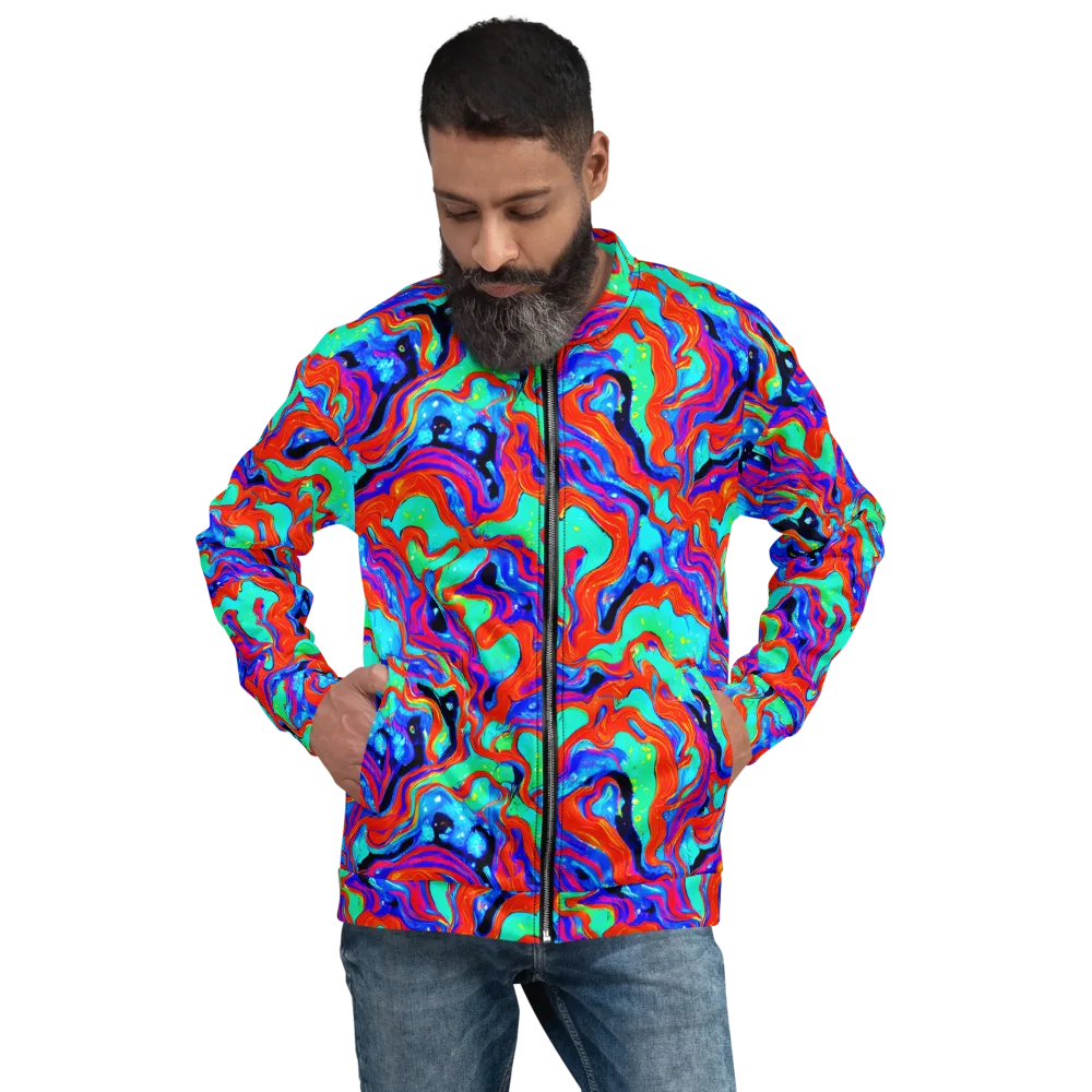 Flame Current on Bomber Jacket — Front