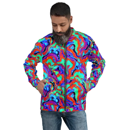 Flame Current on a Bomber Jacket
