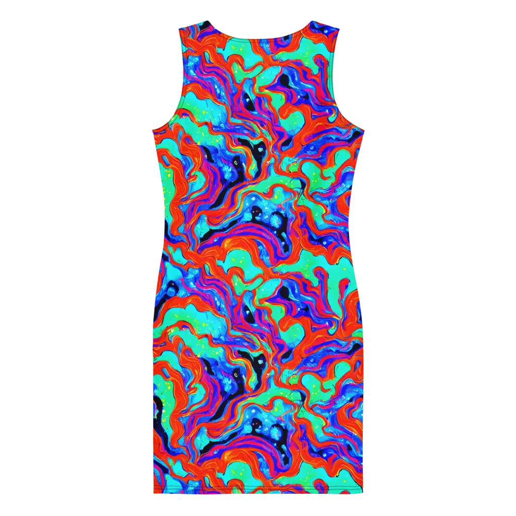 Flame Current on Bodycon Dress — Back
