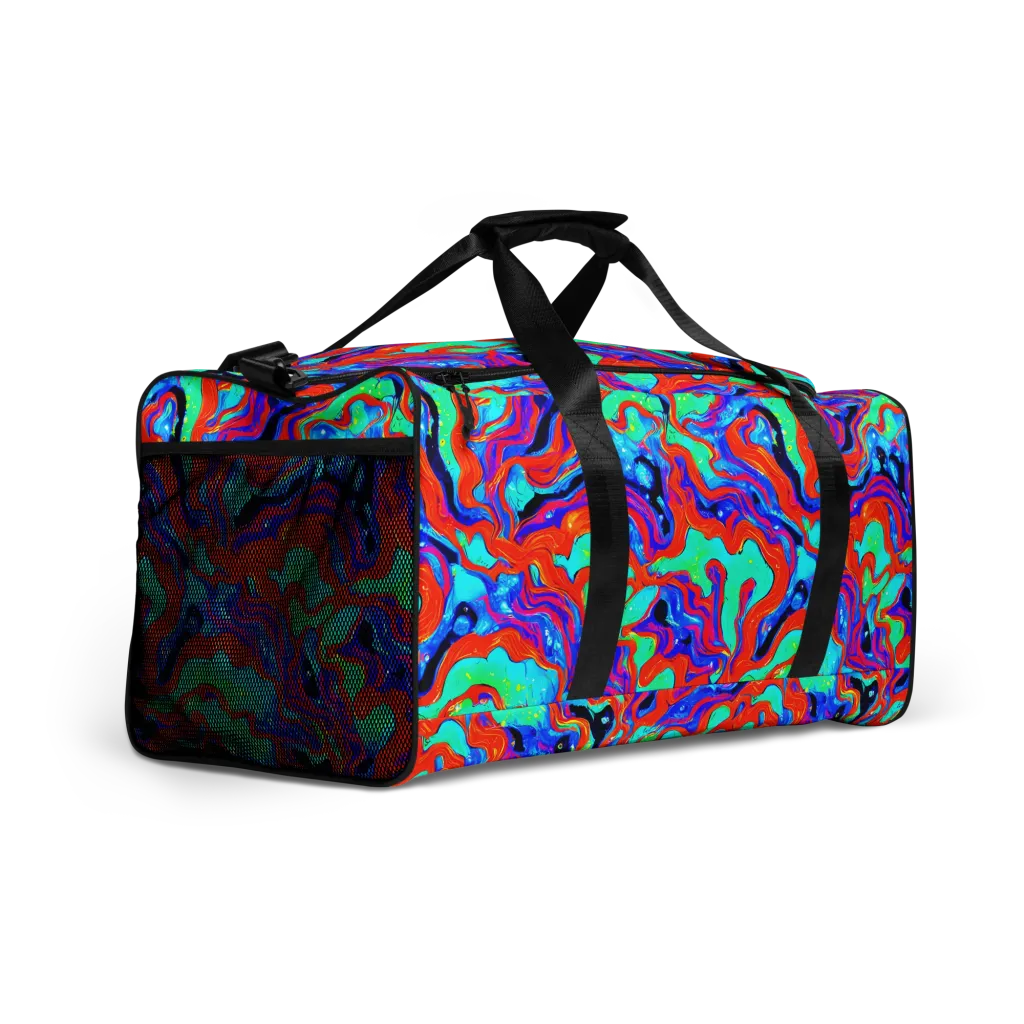Flame Current on Duffle Bag — Right Front