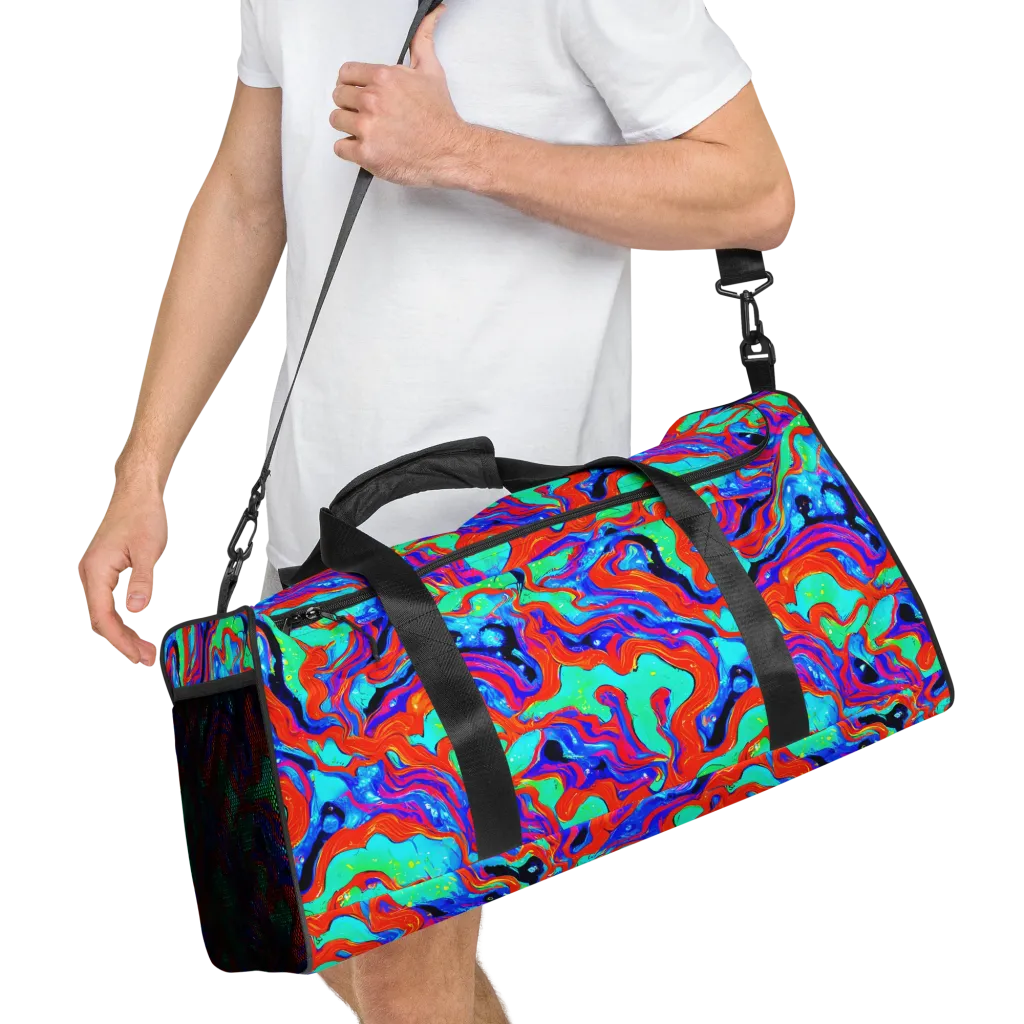 Flame Current on Duffle Bag — Right Front