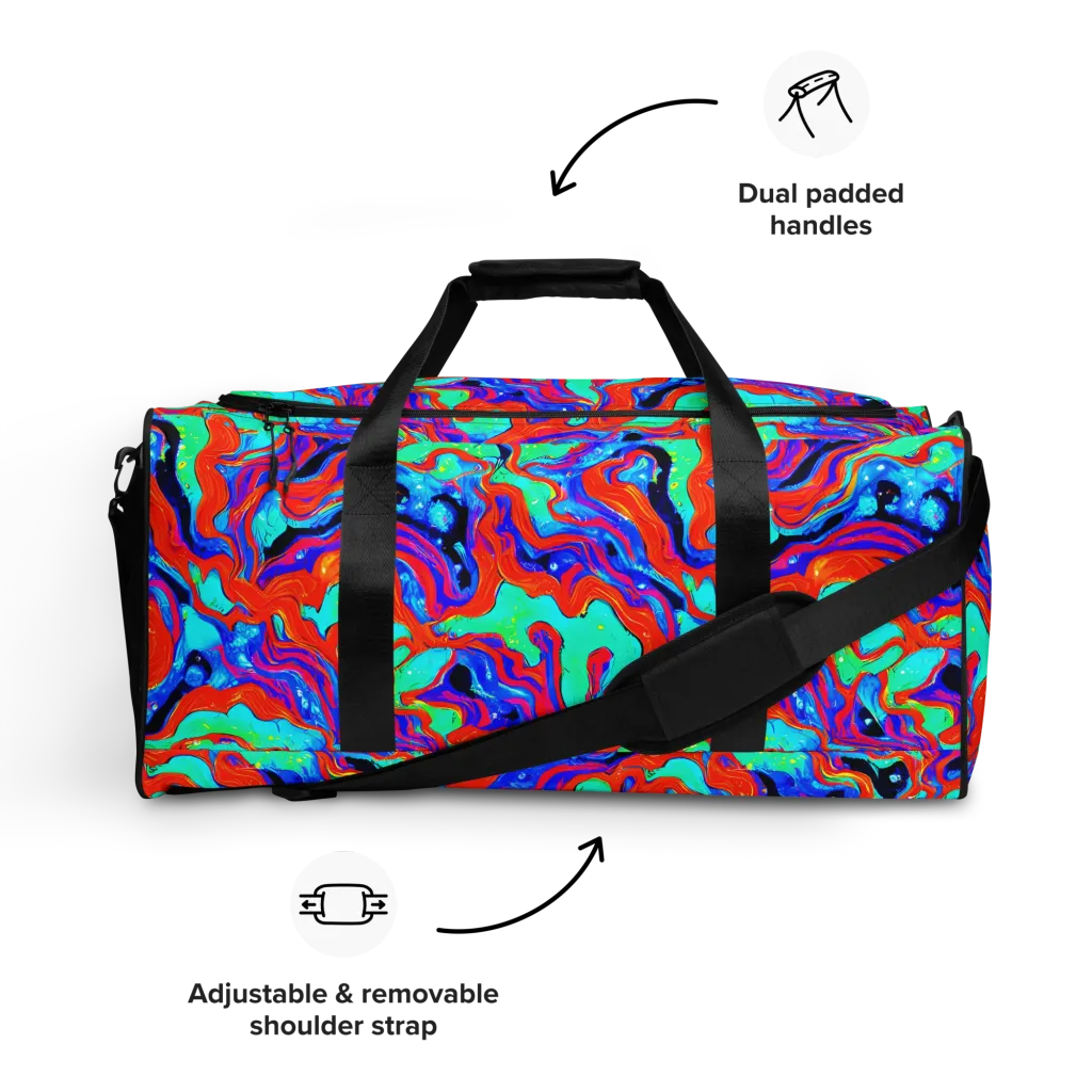 Flame Current on Duffle Bag — Front