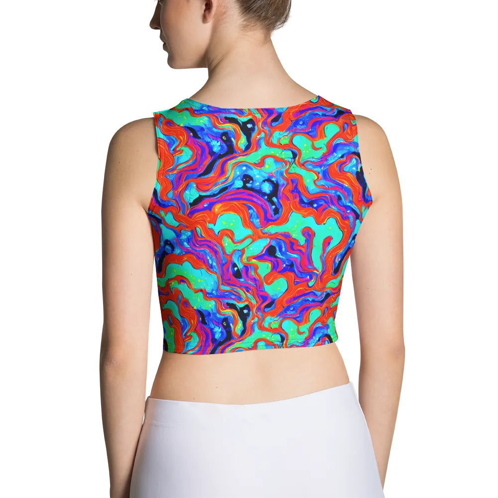 Flame Current on Crop Top — Back