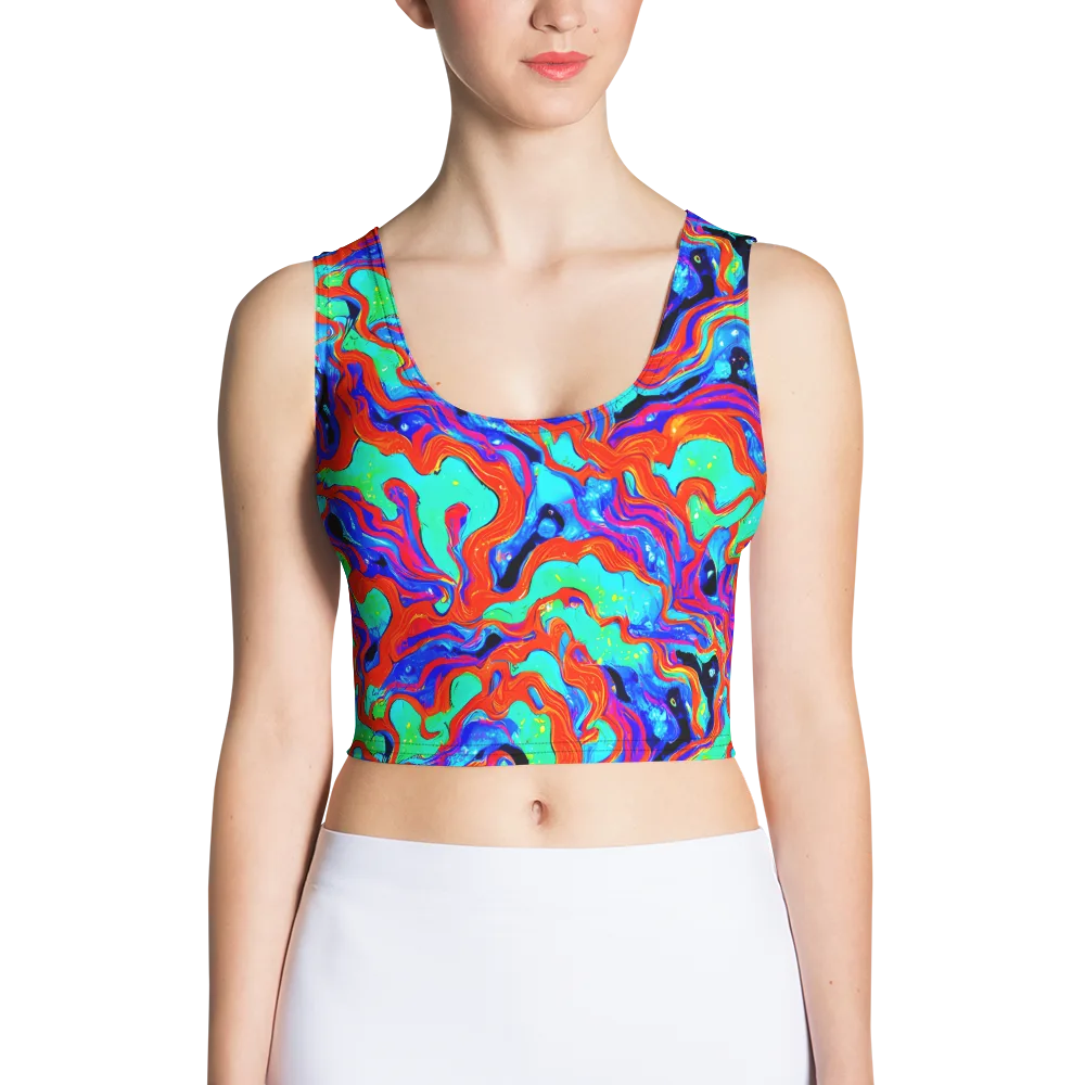 Flame Current on Crop Top — Front