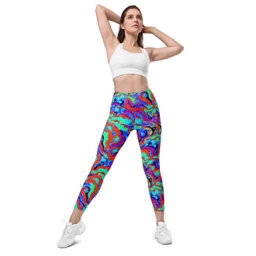 Flame Current on a Leggings with Pockets