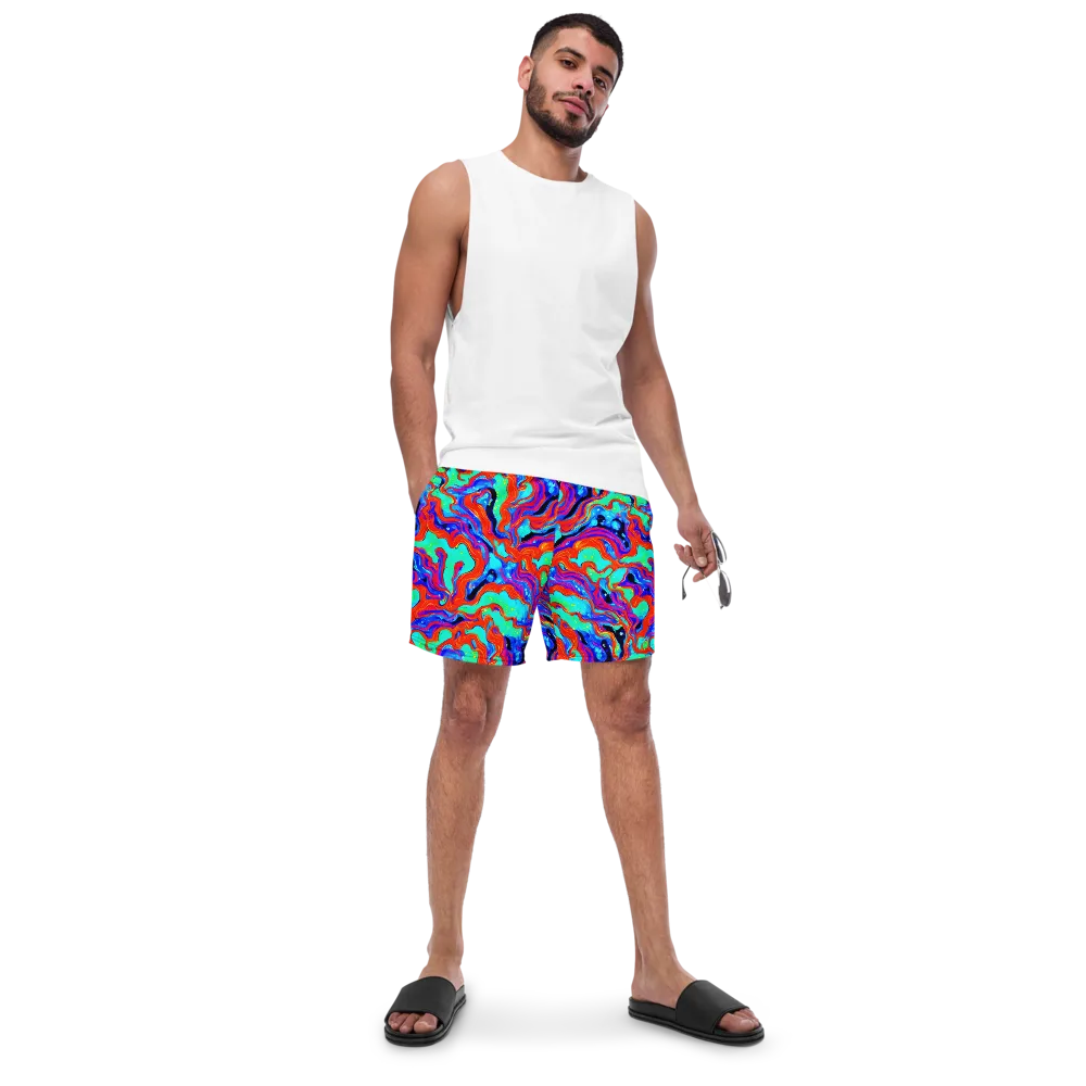 Flame Current on Swim Trunks — Front