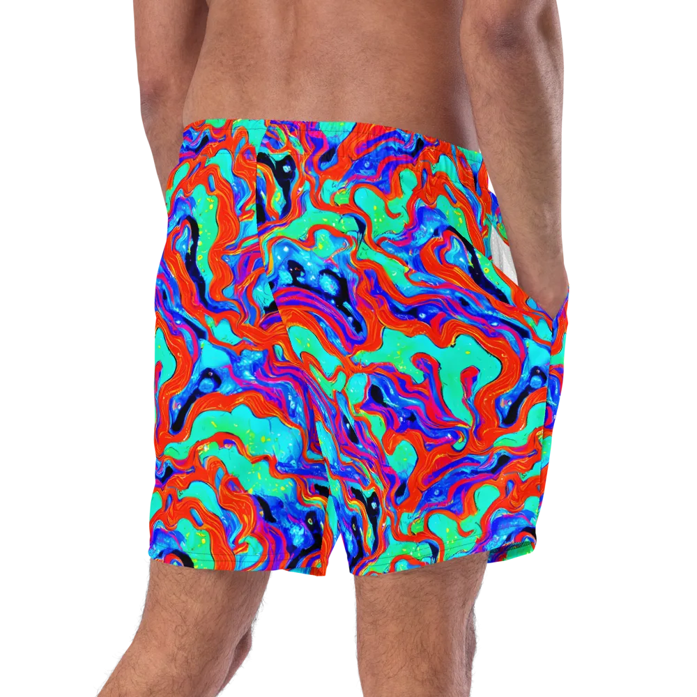 Flame Current on Swim Trunks — Right Back
