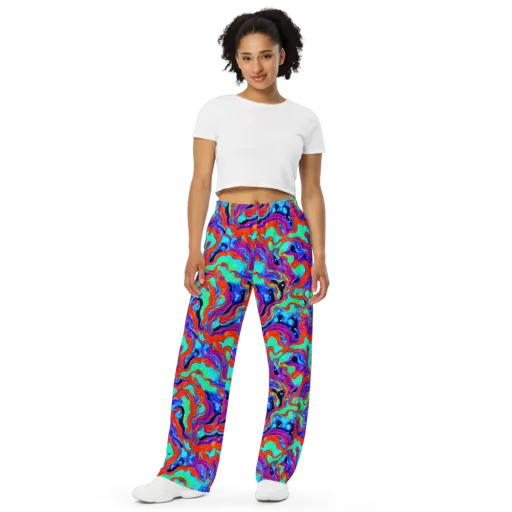 Flame Current on a Wide-Leg Pants