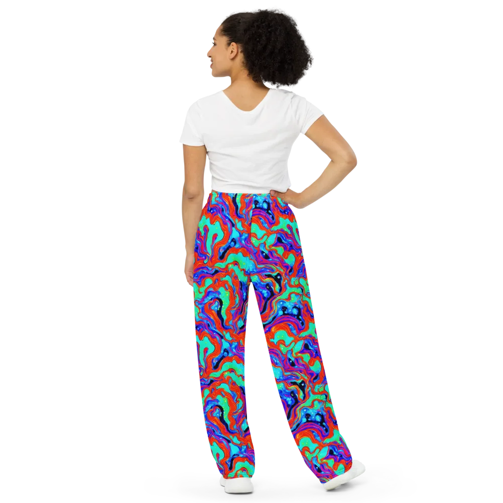 Flame Current on Wide-Leg Pants — Back