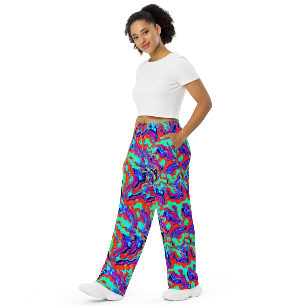 Flame Current on Wide-Leg Pants — Left Front