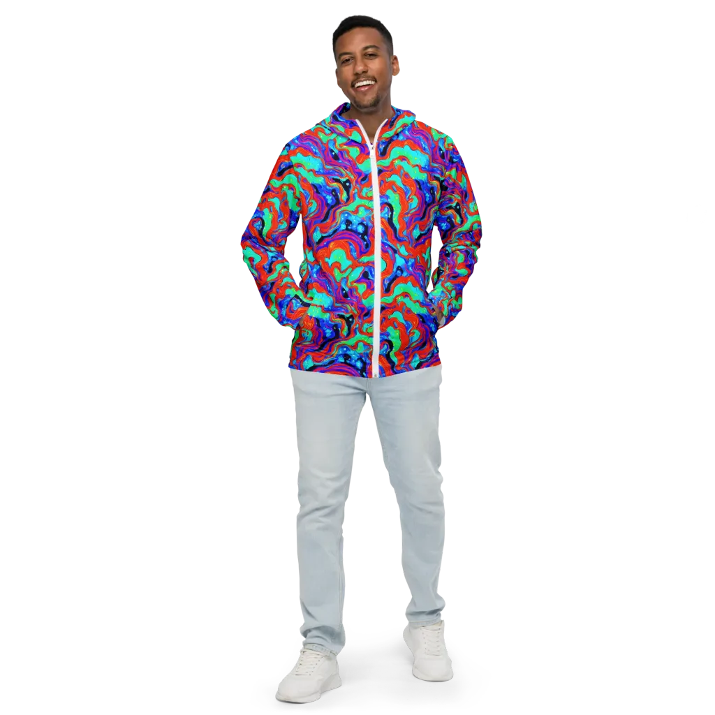 Flame Current on Men's Windbreaker — Front