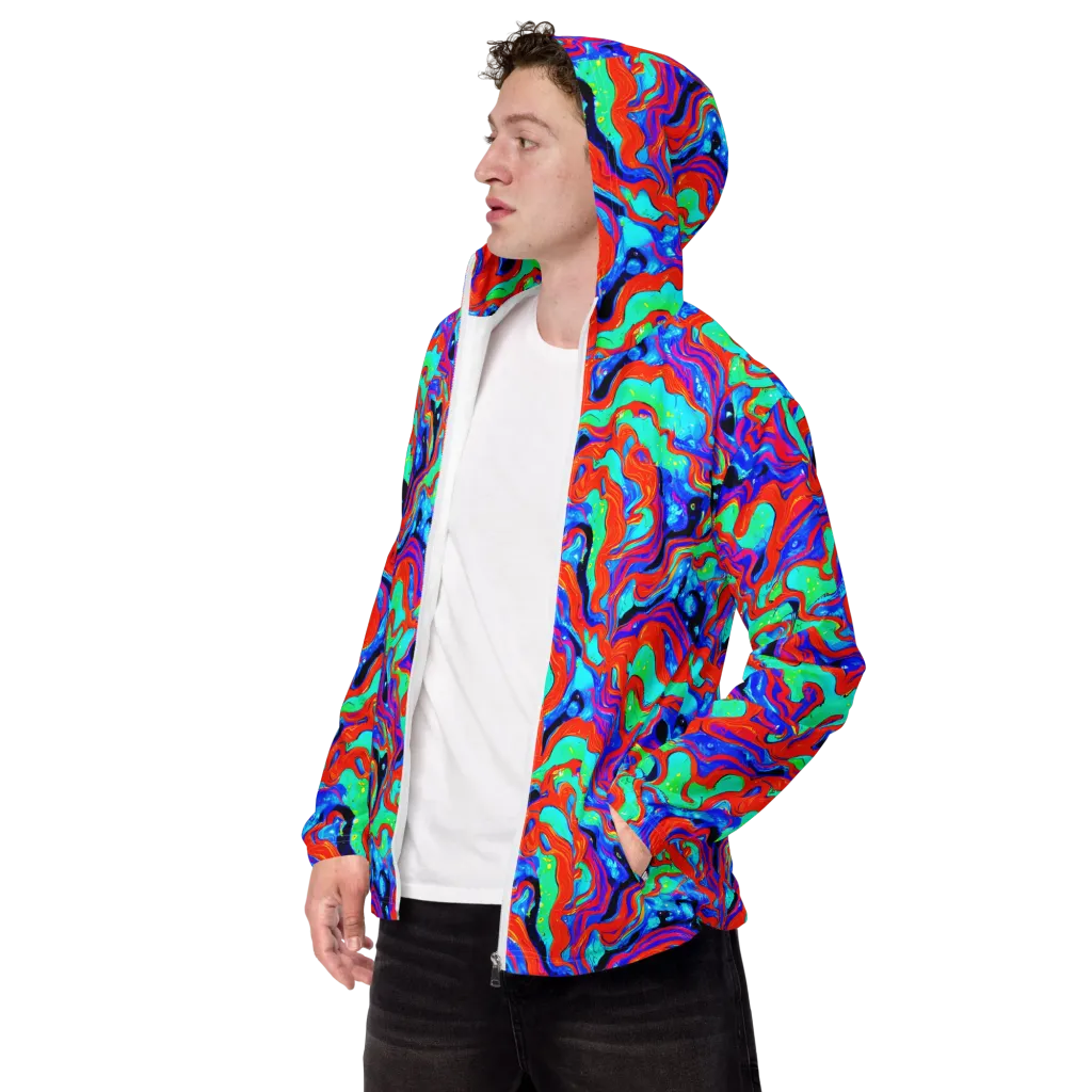 Flame Current on Men's Windbreaker — Left Front