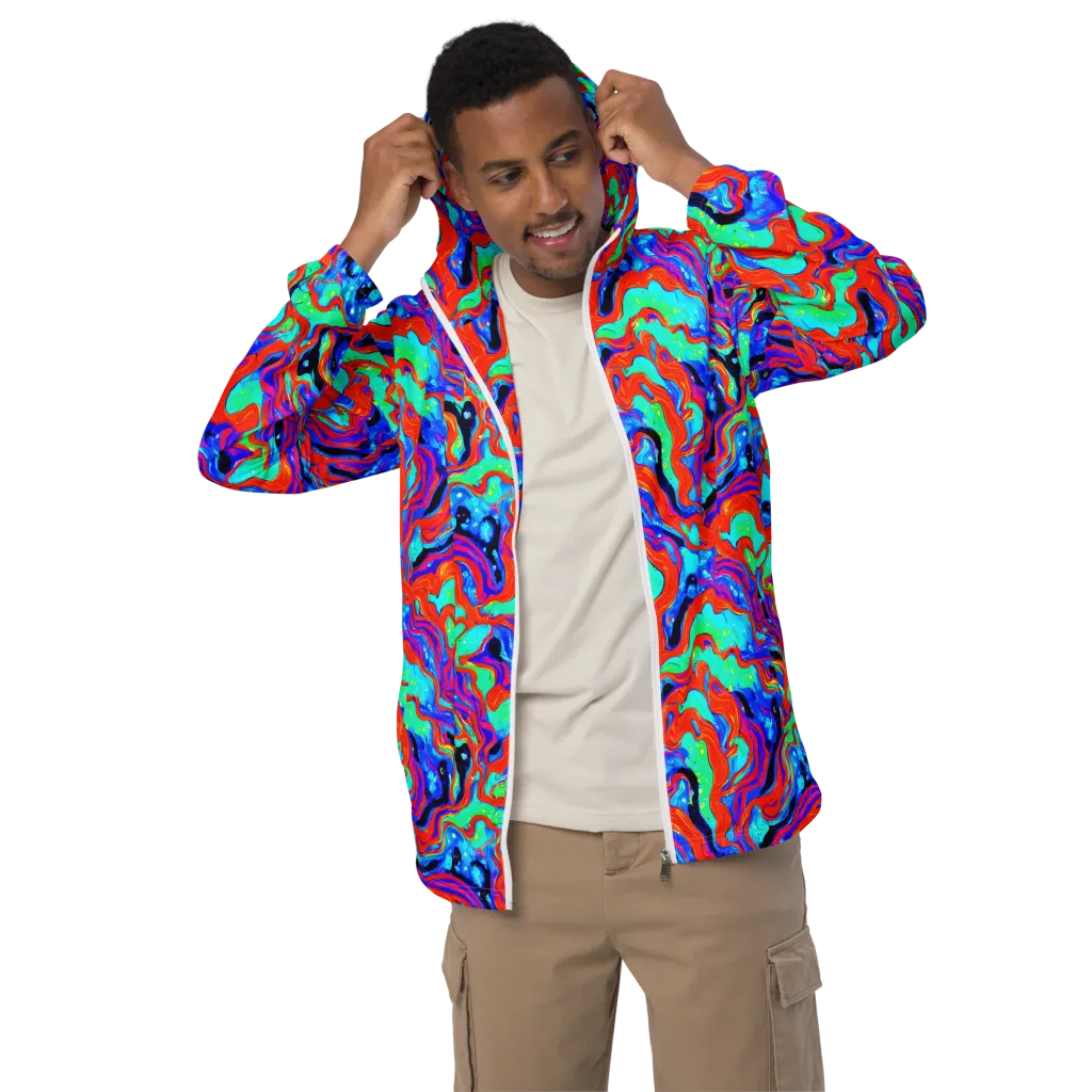 Flame Current on Men's Windbreaker — Front