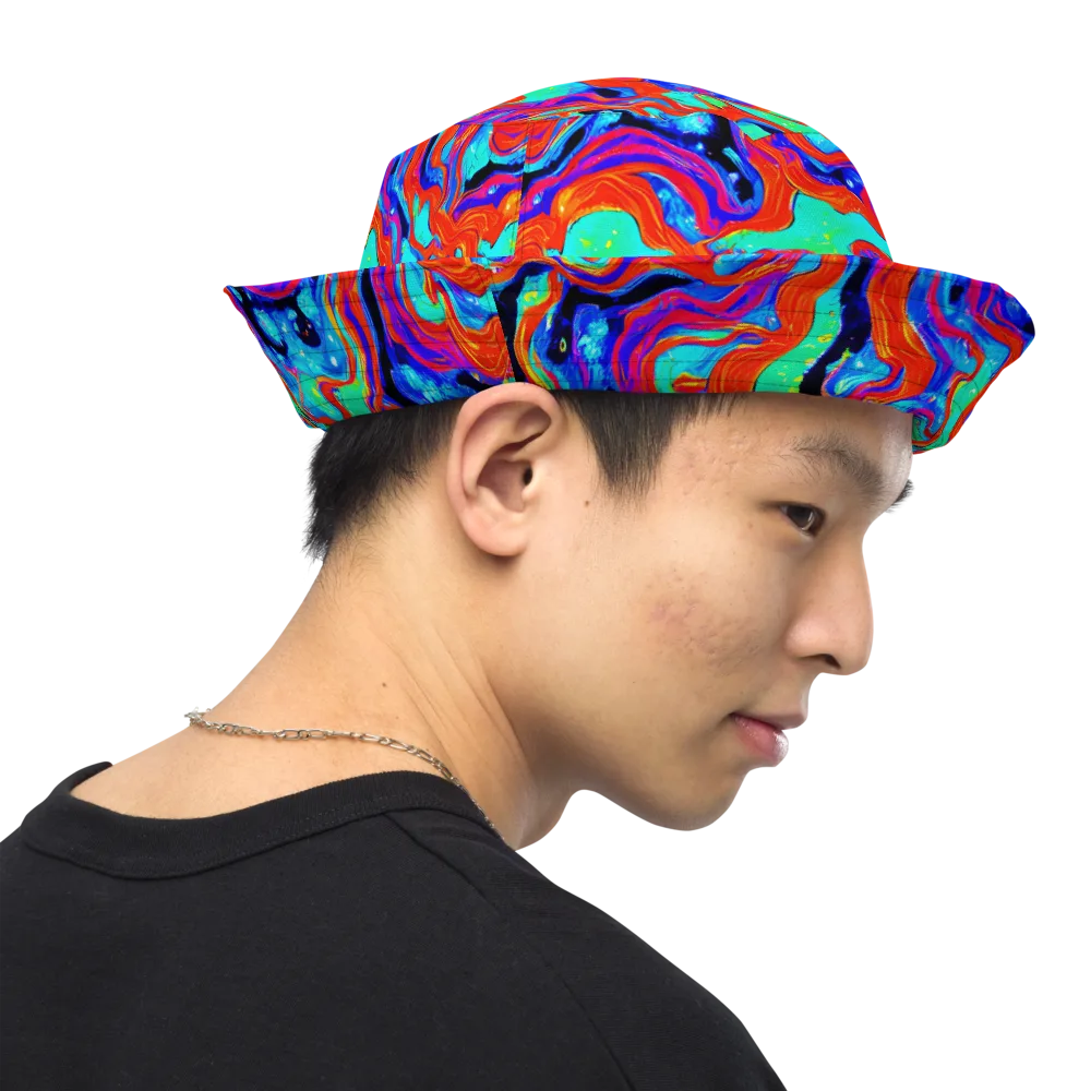 Flame Current on Reversible Bucket Hat — Right Outside