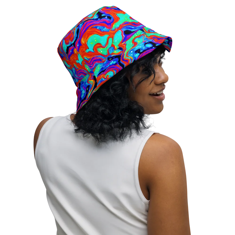 Flame Current on Reversible Bucket Hat — Right Outside