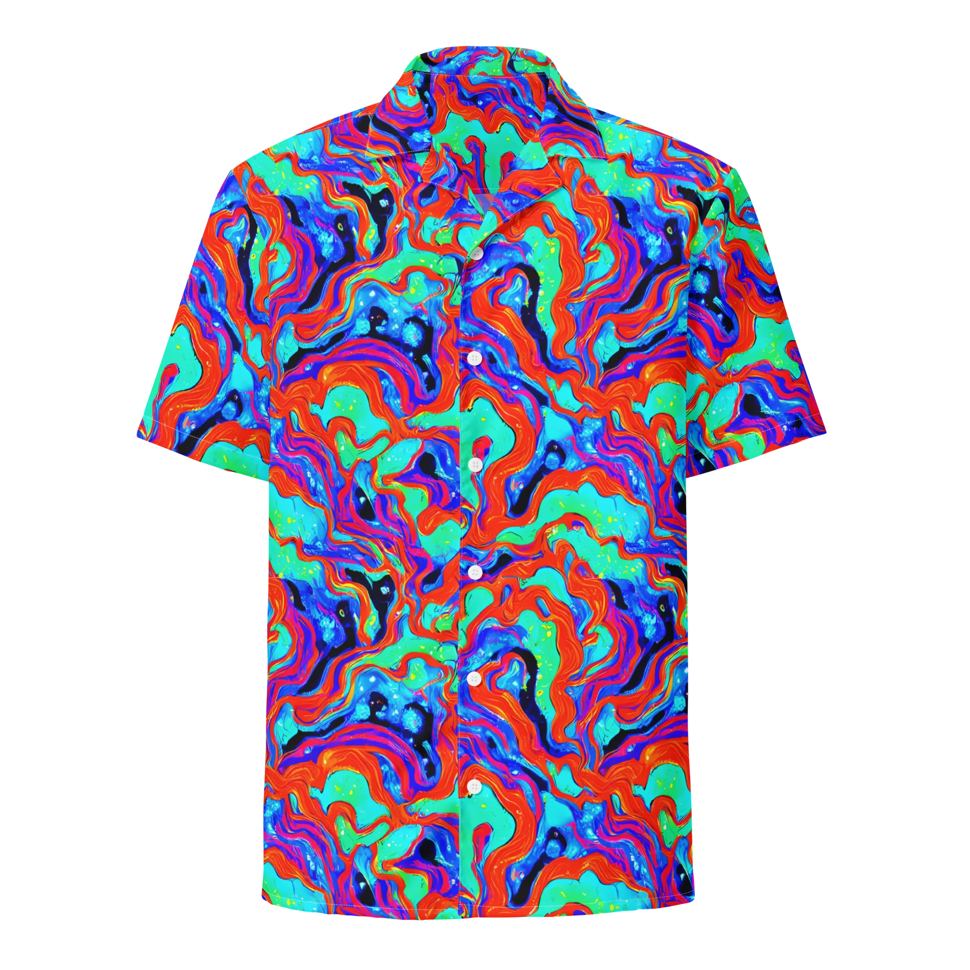 Flame Current on Button Shirt — Front
