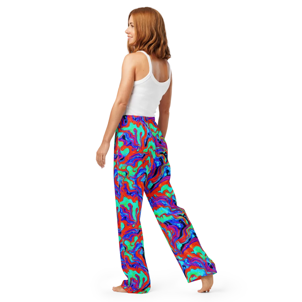 Flame Current on Women's Pajama Pants — Back