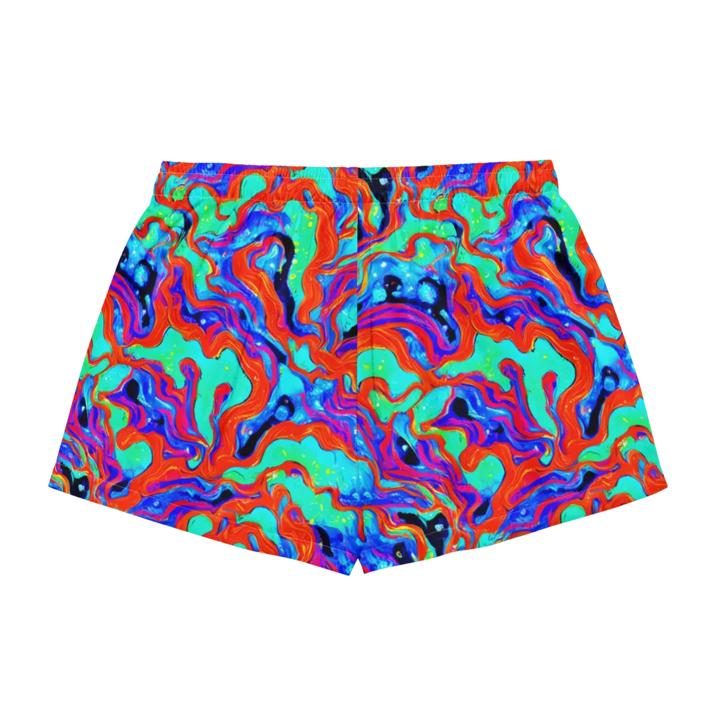 Flame Current on Women's Pajama Shorts — Back
