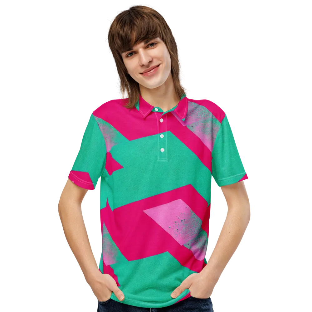 Vivid Velocity on Men's Slim Fit Polo Shirt — Front