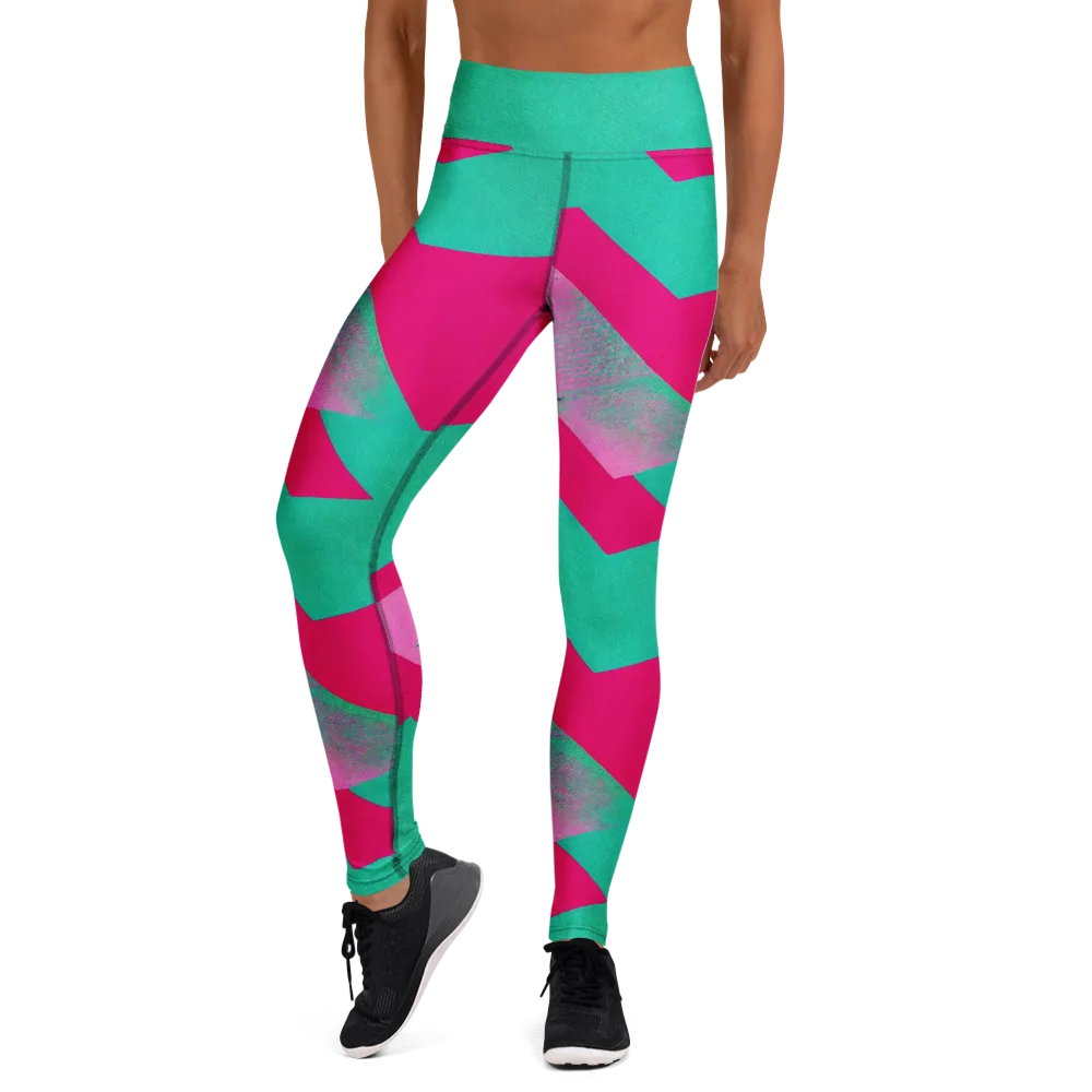 Vivid Velocity on Yoga Leggings — Front