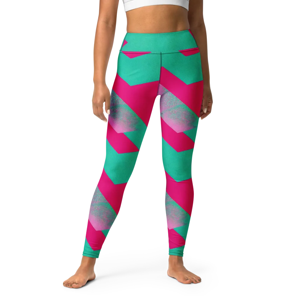 Vivid Velocity on Yoga Leggings — Front