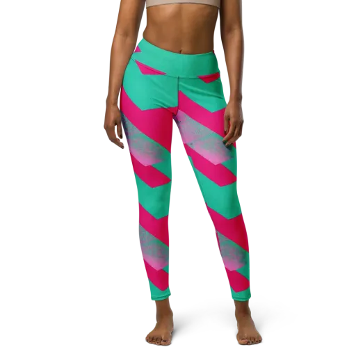 Vivid Velocity on a Yoga Leggings