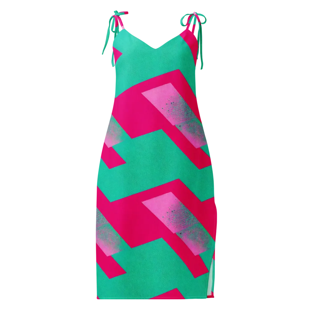 Vivid Velocity on Slip Dress — Front