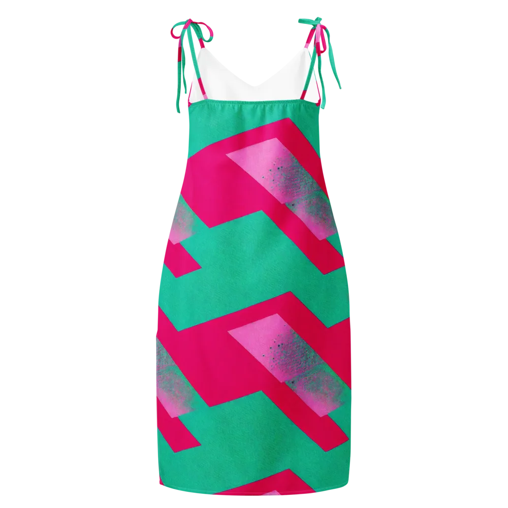 Vivid Velocity on Slip Dress — Back