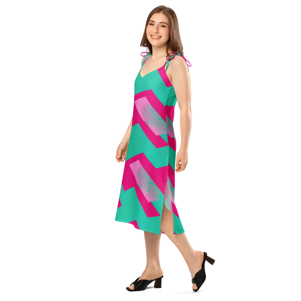 Vivid Velocity on Slip Dress — Left Front