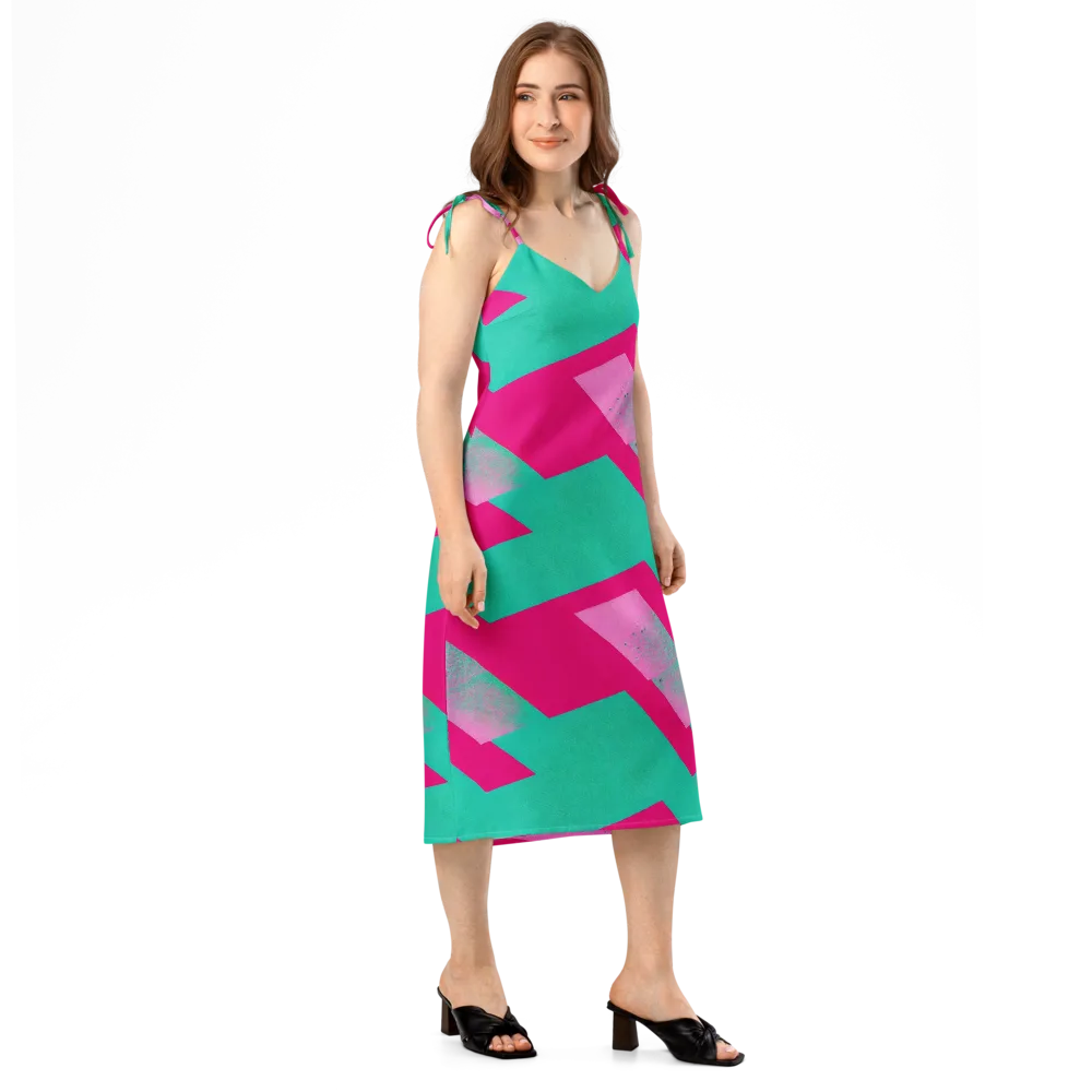 Vivid Velocity on Slip Dress — Right Front