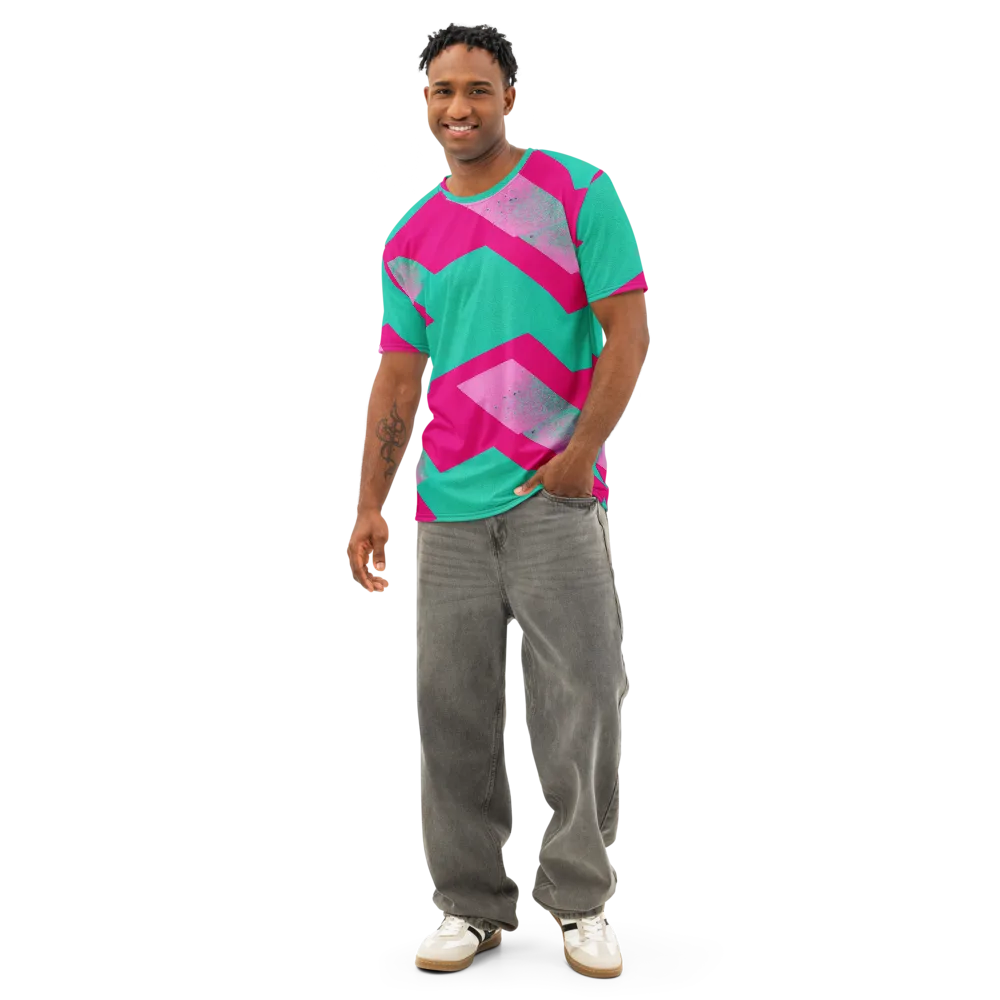 Vivid Velocity on Men's Cotton Crew Neck T-Shirt — Front