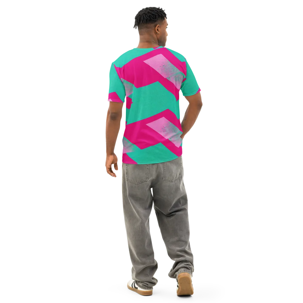 Vivid Velocity on Men's Cotton Crew Neck T-Shirt — Back